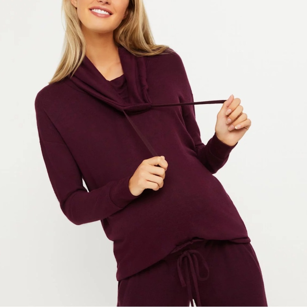 Motherhood Hacci Cowl Neck Top
